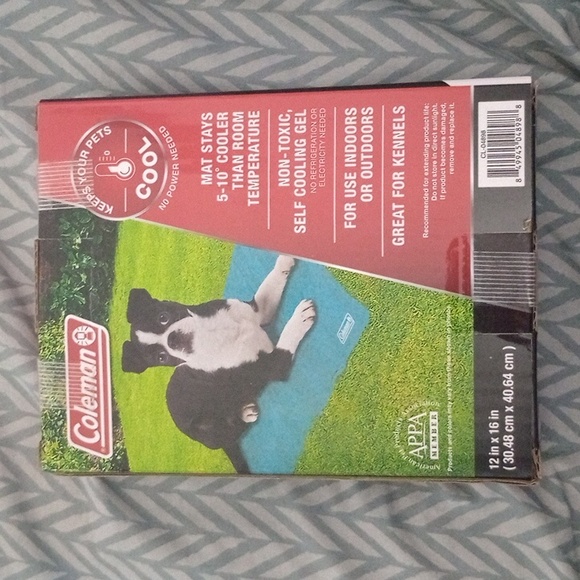 Coleman Pet Cooling Mat 12in x 16in Blue Brand New - Picture 2 of 2